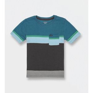 BOYS Large STONE BLOCKER CREW SHORT SLEEVE SHIRT - AGED INDIGO